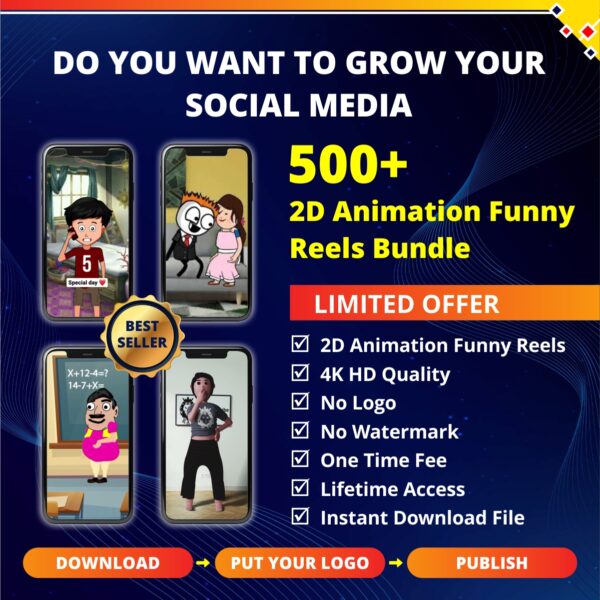 2D Animation Funny Hindi Reels Bundle 2