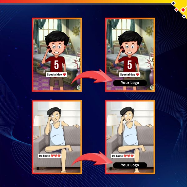 2D Animation Funny Hindi Reels Bundle 4