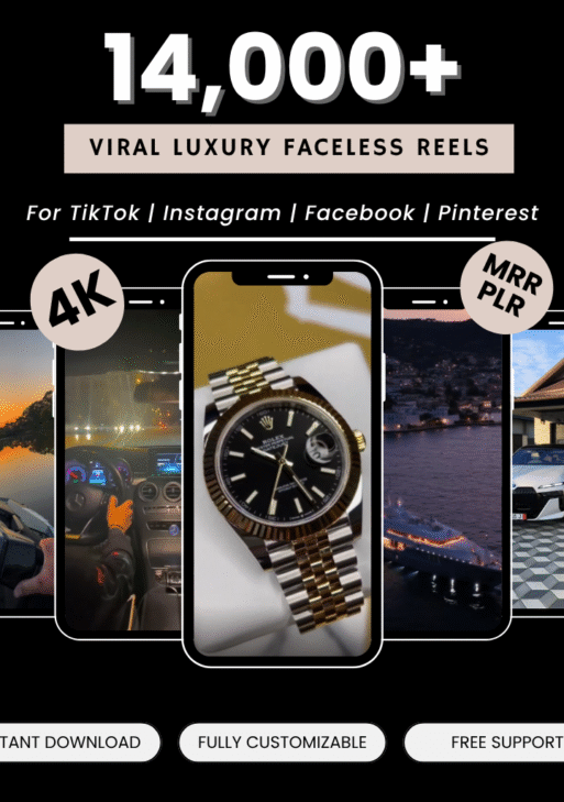 14,000+ Viral Luxury Lifestyle Reels & Videos | Cars, Yachts, Jets, Millionaire Aesthetic | TikTok, Insta, YouTube | PLR + MRR