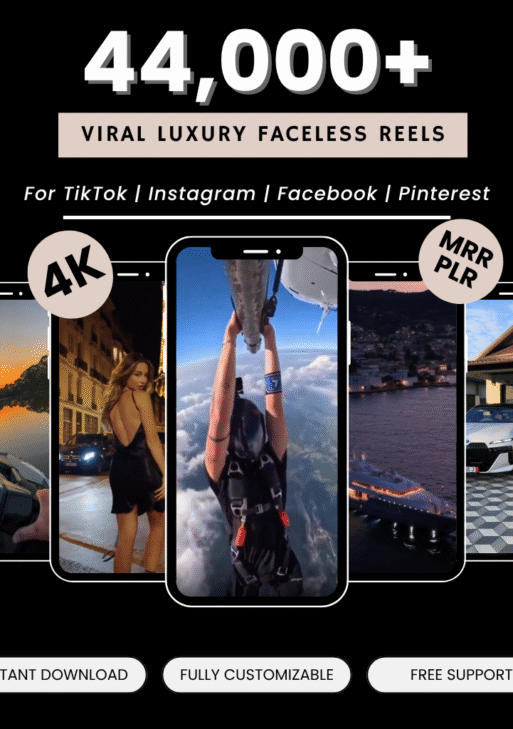 44,000+ Viral Luxury Lifestyle Reels clips | Cars, Yachts, Jets, Millionaire Aesthetic | TikTok, Insta, YouTube | PLR + MRR