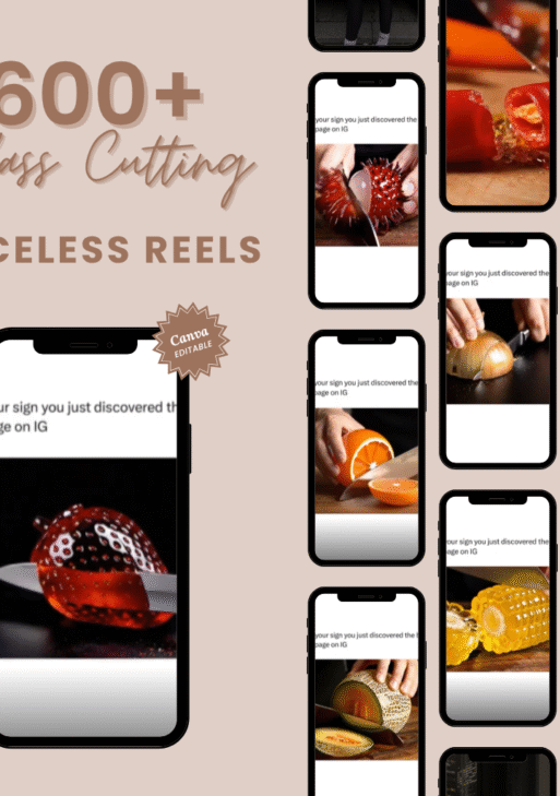 600+ AI Glass Cutting Reels PLR MMR Video Bundle, TikTok, Instagram Reels Digital Download