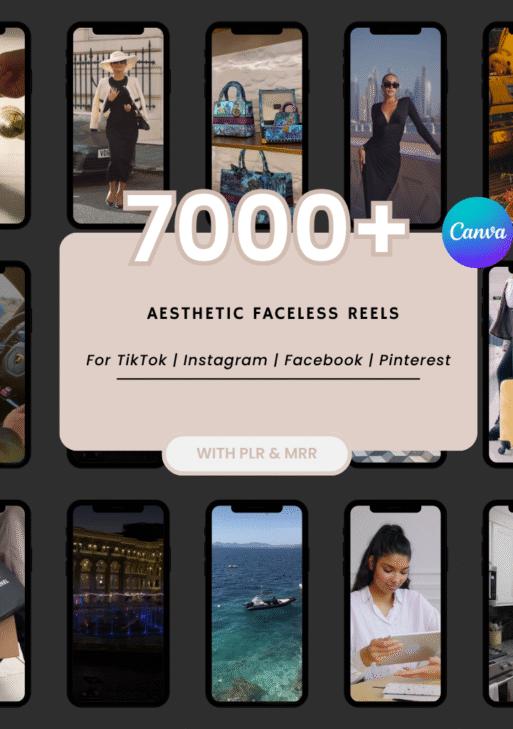 7000+ Faceless Reels Bundle, Videos, Faceless Marketing, Faceless Reels, Faceless Video, Aesthetic Reels, Digital Marketing, MRR/PLR, Canva